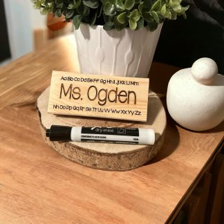 Personalized Name With A-Z Alphabet Eraser With Black Dry Erase Marker