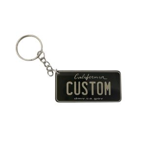 Black Acrylic Rectangle Key Chain