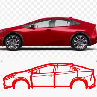 Prius Prime Generation 2 Silhouette Line Wall Art